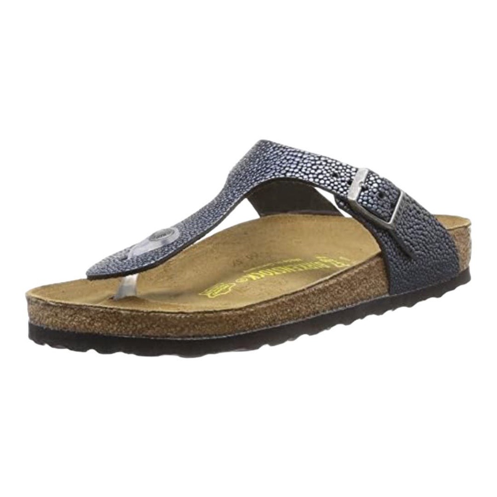 Birkenstock Gizeh Birko Flor Sandals Blue Size 40 Classic Thong
